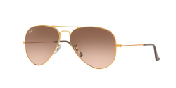 Ray-Ban Aviator Large Metal RB3025 Sunglasses - Bronze & Copper With Pink Gradient Brown Lens