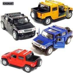 Set Of 4: 5 2005 Hummer H2 Sut 1:40 Scale Black blue red yellow By Kinsmart