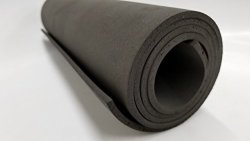 XFasten Neoprene Sponge Foam Rubber Sheet Roll, Black, 1/4