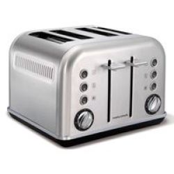 Morphy Richards 4 Slice Accents Toaster - Brushed Steel
