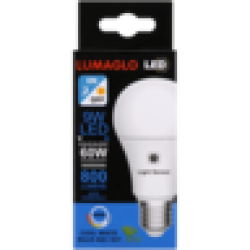 Cool White Energy Saving A60 E27 Light Sensor LED Globe 9W