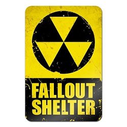 Made On Terra Fallout Shelter Novelty Metal Sign 18" X 12