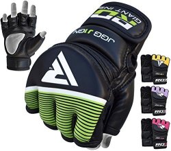 RDX Mma Gloves Kids Grappling Martial Arts Sparring Punching Bag Junior Cage Fighting Youth Maya Hide Leather Mitts Children Ufc Combat Training