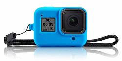 Taisioner Silicon Protect Cover Sleeve Housing Case Protective Frame For Gopro Hero 8 Black Accessory Blue