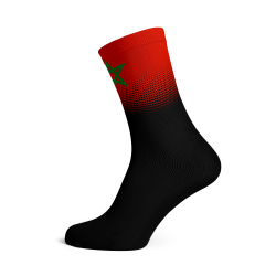 Morocco Flag Socks - Medium Black