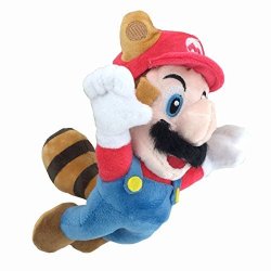 New Super Mario Bros. 2 Raccoon Mario Fly Red Plush Toy Soft Stuffed Animal 8