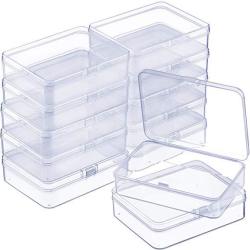 Hinged Lid Bead Storage Box, Clear Storage Boxes Small