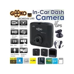 Geeko Car Dash Cam Dvr Full High Definition Dvr With Built In Gps Signal Receiver And 2.4 Inch Tft Colour Lcd Screen 1 Year Limited Warranty