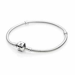 Pandora Women's Standard 925 Sterling Silver Bead Clasp Charm Bracelet 590702HV 19