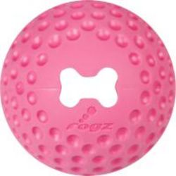 Rogz Large 78mm Gumz Dog Treat Ball in Pink
