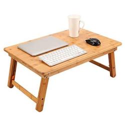 Large Size Laptop Tray Desk Nnewvante Foldable Lap Table Bed Tray Tv Tray Floor Table Bamboo Adjustable Breakfast Serving Tray Writing Gaming 4 Leg