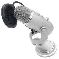 Zramo 4 Inch Small Pop Filter Studio Microphone Mic Wind Screen Pop Filter Swivel Mount 360 Flexible Gooseneck Holder For Blue Yeti Mic