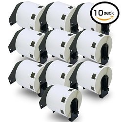 10 Rolls Brother-compatible DK-1209 29MM X 62MM 1-1 7" X 2-3 7" 8000 Small Address barcode Labels Full Set