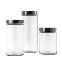 Consol Chicago Canisters Steel Lids Set Of 3