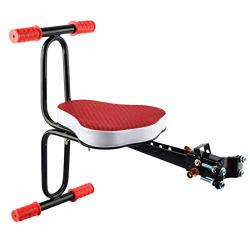 Wolfbush Child Bike Seat Quick Dismounting Bicycle Baby Seat Front Mount Child Safety Carrier Front Seat With Handrail And Foot Pedals