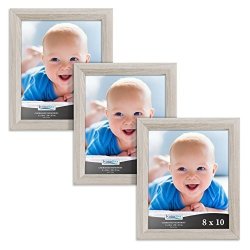 Icona Bay 8 By 10 Inch Picture Frames 3 Pack 8X10 Heritage Gray Wood Finish Picture Frame Set For Wall Hang Or Table Top Cherished Memories Collection