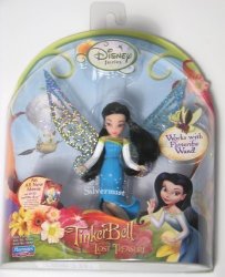 Disney Fairies 3.5" Tinker Bell And The Lost Treasure Doll Works With Flitterific Wand-silvermist