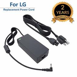 For LG 19V LED Lcd Monitor Widescreen Hdtv Power Cord Replacement Charger Adapter For 19" 20" 22" 23" 24" 27" Power Supply 19V Ac Dc 8.5FT. Renewed