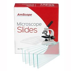 Amscope BS-72P-A 72 Pieces Of Pre-cleaned Blank Microscope Slides Glass Slide