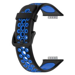 Sport Silicone Strap For Huawei Fit 2-BLACK & Blue
