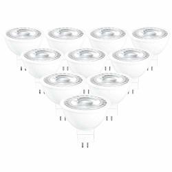 MR16 LED 12V Bipin Bulb 3000K Warm White 50W Halogen Replacement GU5.3 5W 450LM 40 Degree Flood Beam Angle For Landscape And Track Lighting 10-PACK