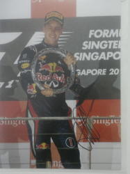 Fantastic New Signed Photograph Of The 4 Times F1 Reigning Champion Sebastian Vettel