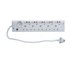 Efficient Power Distribution: 11 Way Multi Plug With 5 Illuminated Switches