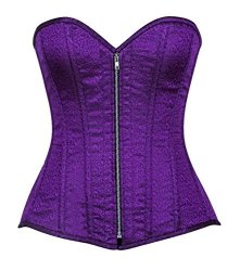 Daisy Corsets Women's Plus Size Top Drawer Two-tone Brocade Steel Boned Overbust Corset Purple 4X