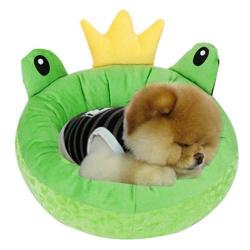 Pet Supplies Four Seasons Detachable Pets Nest Cute Cartoon Frog Round Shape Cat Dog Nest Bed Sma...