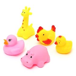 CynKen 12PCS Cute Soft Rubber Float Sqeeze Sound Wash Bath Play Animals Play Toys Shape Random