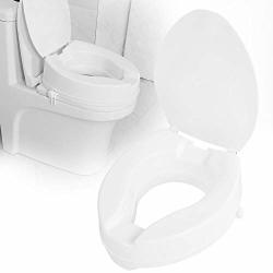 Filfeel Raised Toilet Seat With Lid 10 Cm High Elevated Clip-on Toilet Seat Bath Safety For Elderly Patients Disability People Inside Width 22CM