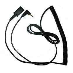 Vanstalk Quick Disconnect Qd To 2.5MM Telephone Headset Adapter Cable Coiled For Plantronics Headset To Telephone Dect Cordless Phones And Cell Phones With 2.5MM