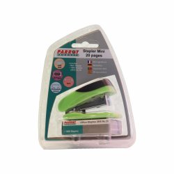 Stapler Plastic MINI Green + Staples 1000X26 6