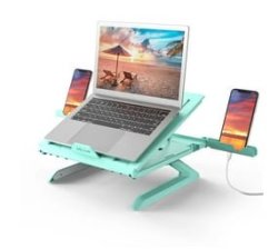 Laptop Stand Adjustable 9-LEVEL Laptop Riser With Foldable Legs And Phone Holder For Notebook Laptop Tablet
