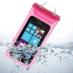 Sumaclife Waterproof Case Pouch Dry Bag For Nokia Lumia 635 Lumia 630 Lumia Icon Nokia Lumia 929 Nokia XL Nokia X Pink