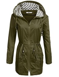 Cosbeauty Waterproof Lightweight Rain Jacket Active Outdoor Hooded Raincoat For Women