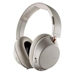 Plantronics Backbeat Go 810 Wireless Headphones Active Noise Canceling Over Ear Headphones Bone White