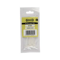 Nexus Cable Ties T18R 2.5MMX100MM White 100 Pack Livestainable