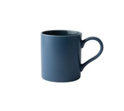 Semi-matt Porcelain Cobalt Blue Mug Set Of 4