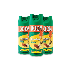 Value Tree 3 X 300ML Doom Crawling Insects Spray Value Pack