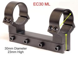 Dual Ring Scope Mount Bracket EC30 Ml Diameter 30 Mm 23 Mm Hight - For The 11-13MM Rail