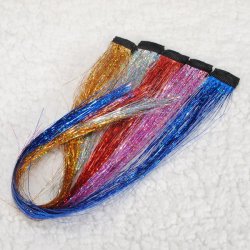 2pcs Bright Sparkling Multicolor Tablets Hair Extension Piece