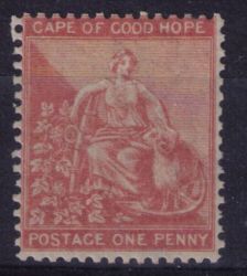 Cape Of Good 1877 1d Pale Salmon Colour Trial Very Fine Mint Very Scarce
