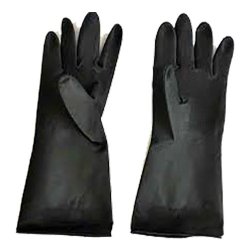 Industrial BLACK Rubber Glove Smooth Palm 40CM