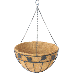 30CM Leaf Design Hanging Basket + Coco Liner