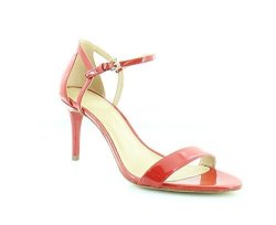 MICHAEL Michael Kors Womens Simone Leather Open Toe Ankle Bright Red Size 10.0