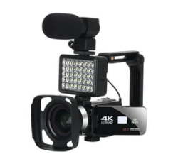 AF2 48M 4K Video Camera For Vlogging Live Camcorder Nightshot Anti-shake Camcorder Wifi App Control Dv Video Recording With Microphone Lens Light Stabilizer