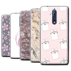 STUFF4 Gel Tpu Phone Case Cover For Nokia 8 Pack 12PCS Pink Fashion Collection