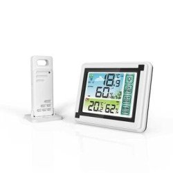 Yuihome WP6950 433MHZ Indoor Outdoor Touch Screen Wireless Weather Station Color Lcd Htn Display IPX4 Hygrometer Thermometer Outdoor Forecast Sensor C