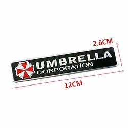Car Styling Umbrella Corporation Resident Evil 3D Metal Chrome Aluminium Alloy 3D Emblem Badge Sticker Decal Auto Accessory - Color Name: Blue
